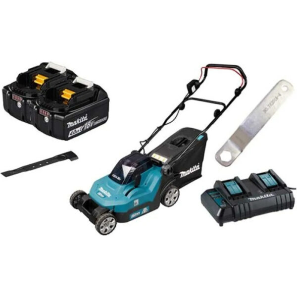 Cortacésped inalámbrico Makita de 38 cm, incluye 2 baterías de 18 V/4,0 Ah DLM382CM2 - Imagen 4