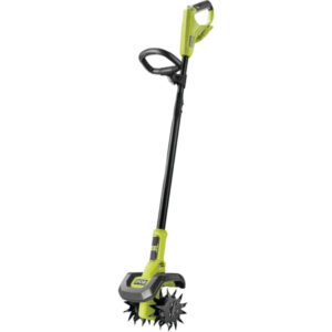 Cultivador inalámbrico RYOBI RY18CVA-0 de 18 V, cultivador de jardín inalámbrico con mango ajustable