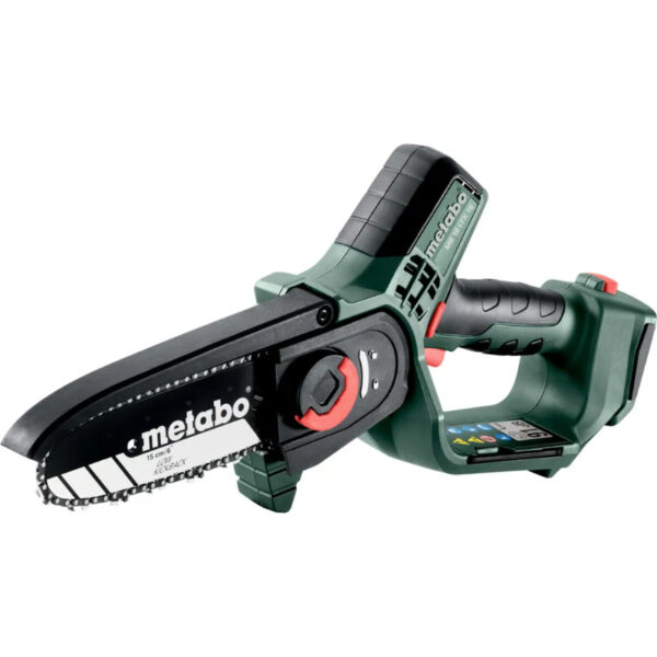 Sierra de podar Metabo MS 18 LTX 15, 600856850, batería, 18 V, longitud de la barra de sierra 15 cm