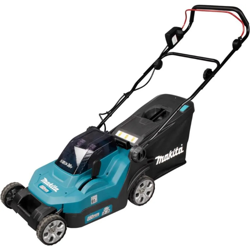 Cortacésped inalámbrico Makita de 38 cm, incluye 2 baterías de 18 V/4,0 Ah DLM382CM2