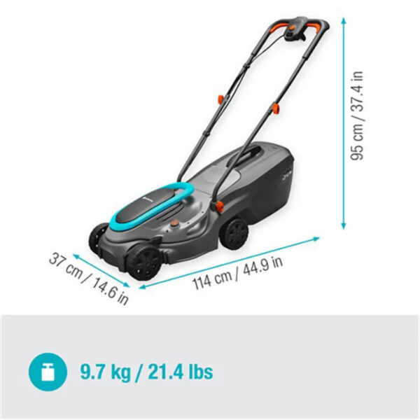 Cortacésped eléctrico GARDENA PowerMax 1200/32 G2 de 1.200 vatios para hasta 300 m² - Imagen 3